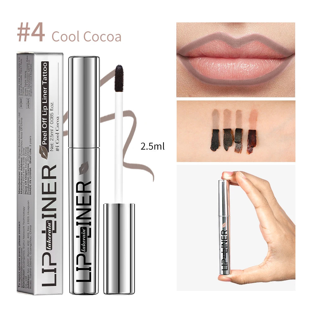 Peel Off Tatoo Lip Liner Waterproof Long Lasting Lipliner Pencil Transfer Proof Matte Finish Lipgloss Lipstick Makeup 4 Colors Oasis Select Color 4