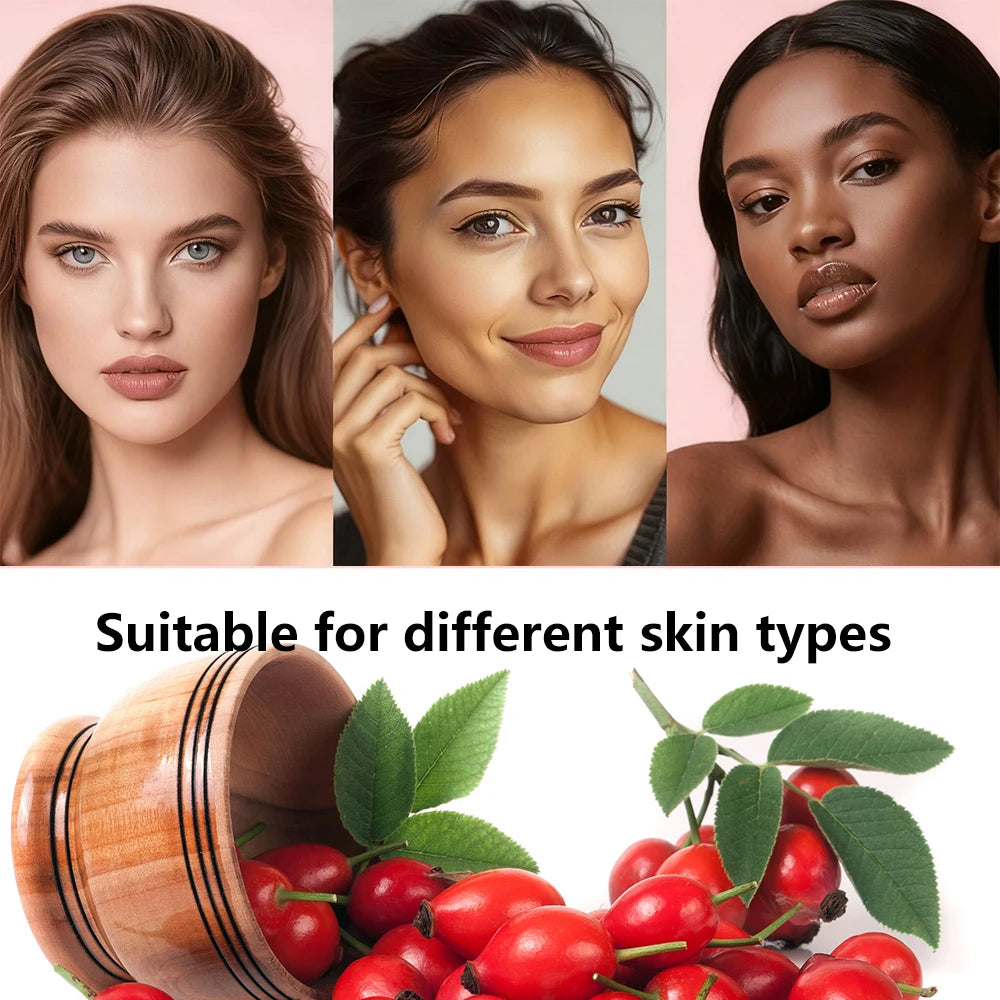 HISENRAIN Rosehip Skincare Set: Hydrating Serum & Moisturizing Cream Combo - Anti-Aging, 24H Moisture, Brightening Kit. Oasis Select