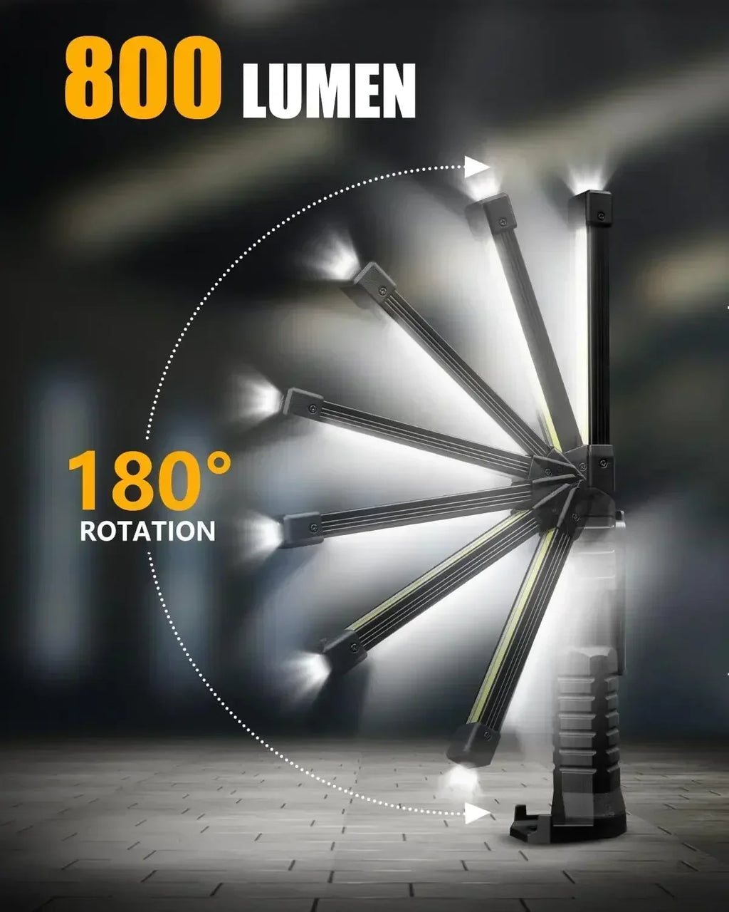 Foldable Work Lights 1000 Lumens Rechargeable Lantern Magnetic Camping Lamp Built-in Battery Camping Equipment Waterproof Torch Oasis Select