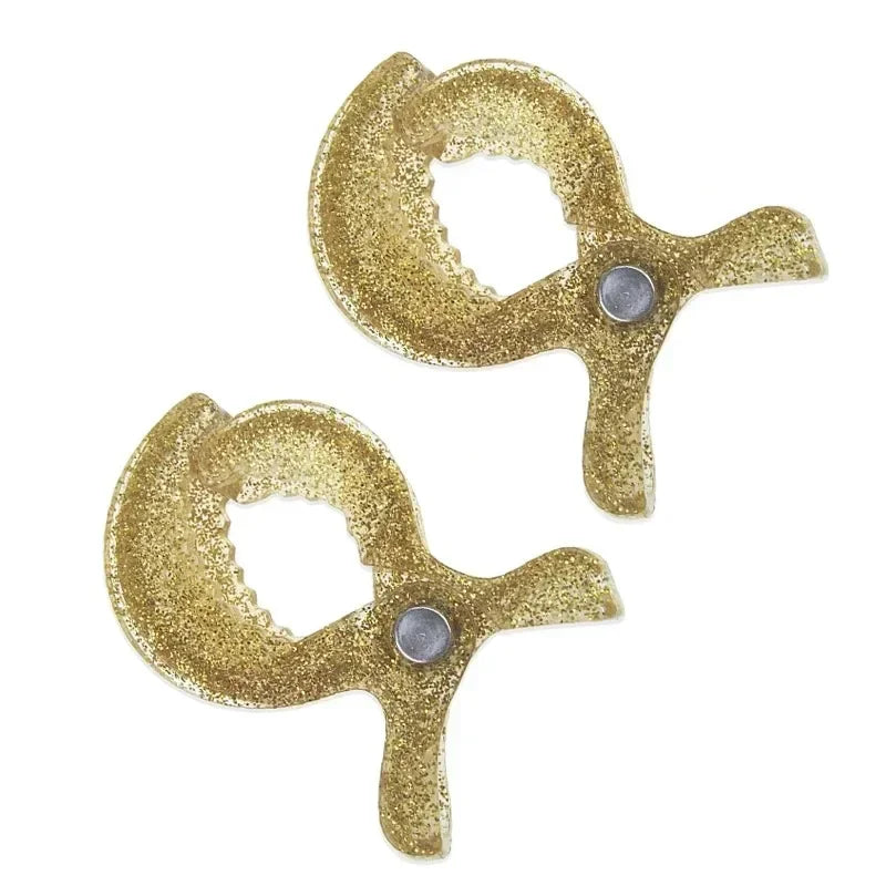 4/2PCS Baby Stroller Clamp Alligator Clip Pram Peg Portable Stroller Hook Baby Car Seat Clips Toddler Baby Stroller Accessories Oasis Select Golden 2pcs