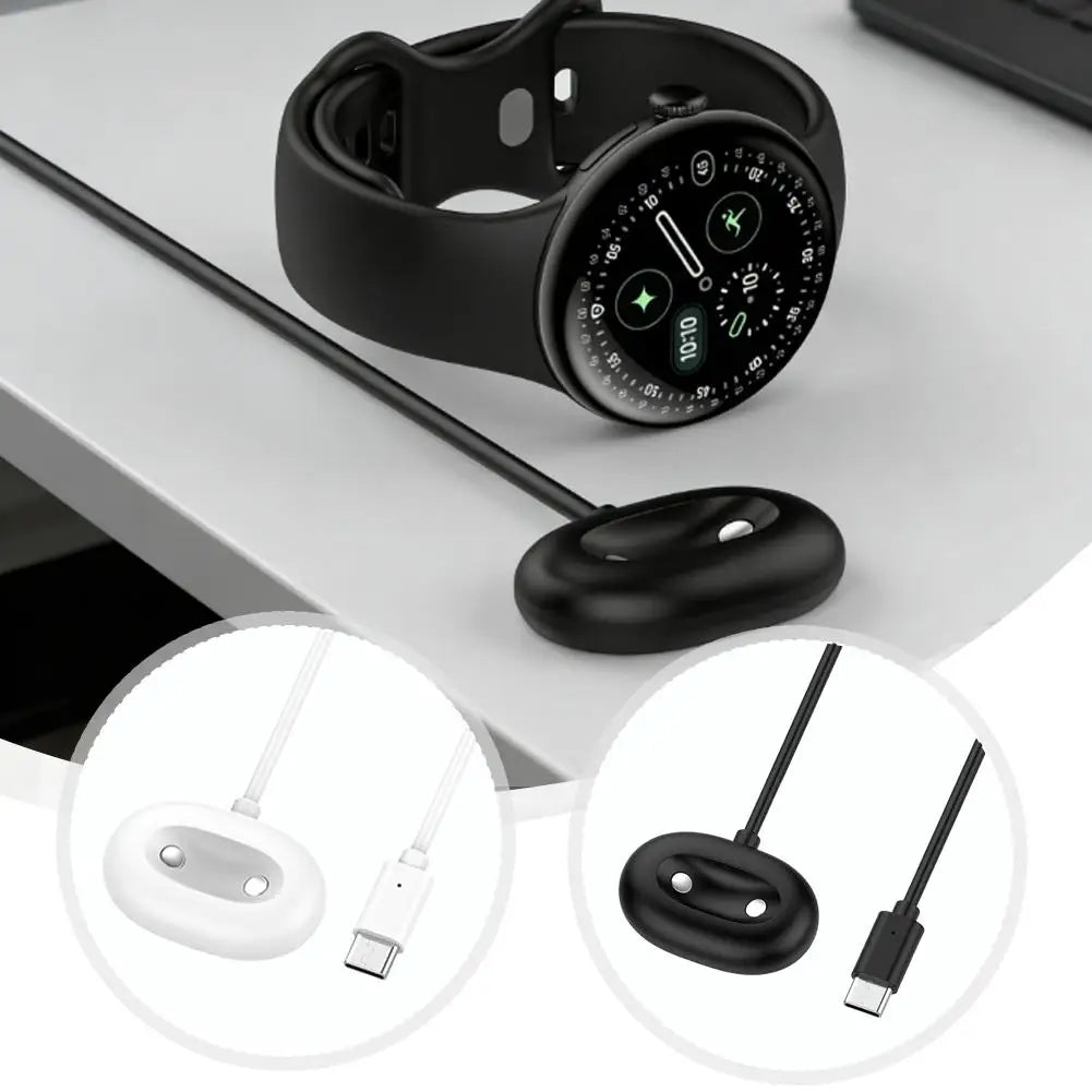 100CM Magnetic Fast Charging Cable Base for Google Pixel Watch 4 41mm 45mm, Smartwatch Charger Dock Power Cord Accessories Oasis Select