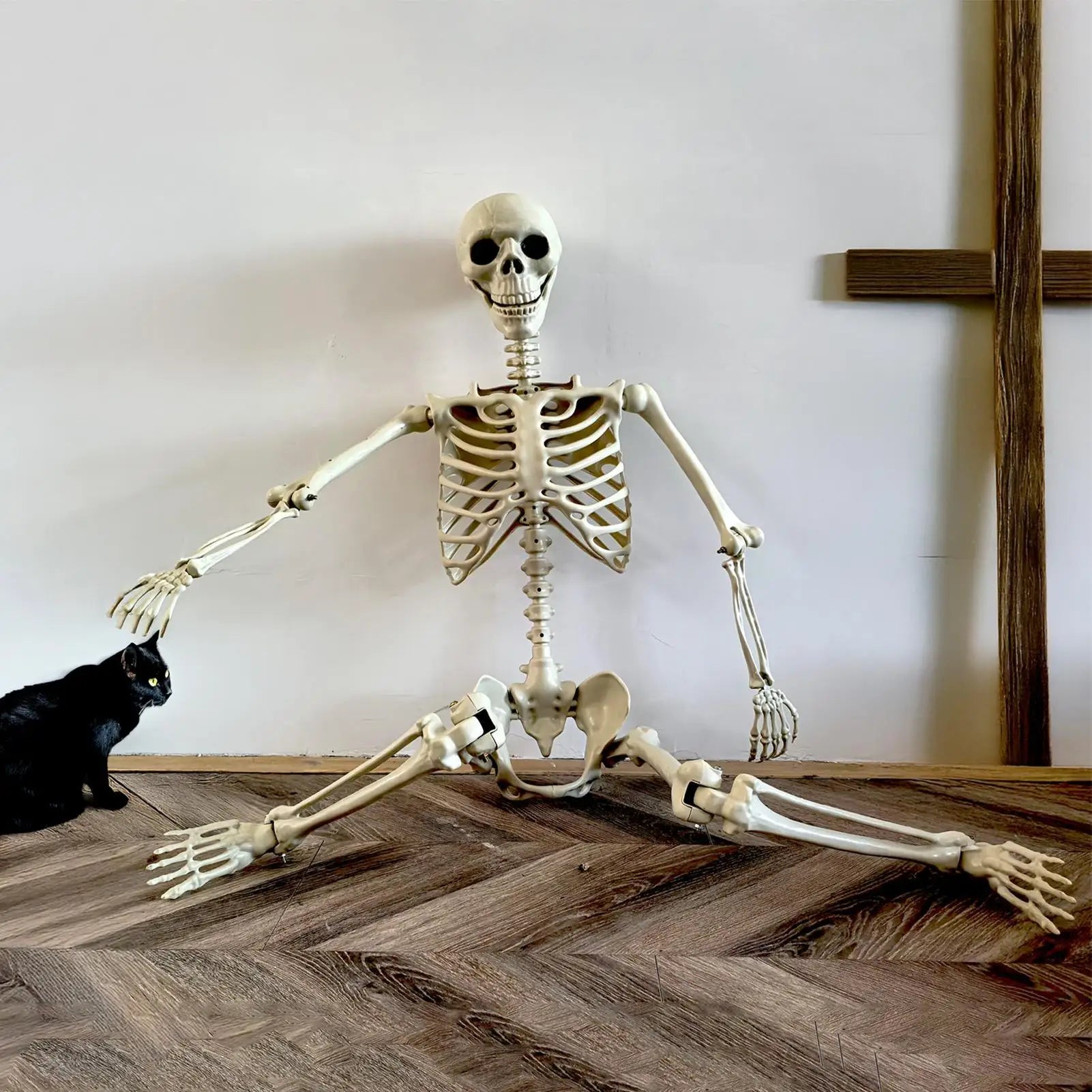 Halloween Skeleton 90cm Halloween Human Shape Posable Human Shape Bones Halloween Herror Decorations Haunted House Horror Props Oasis Select