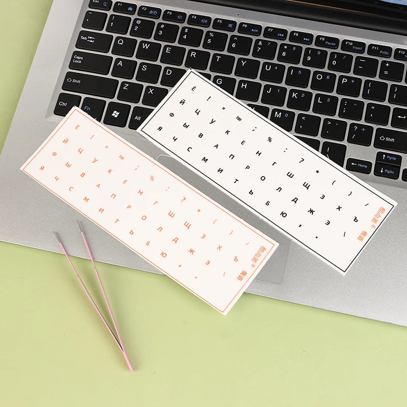 [Russian Language] Tear-Off Film Keyboard Sticker Desktop Laptop Key Sticker Single Film Universal Side Engraving Sticker Oasis Select