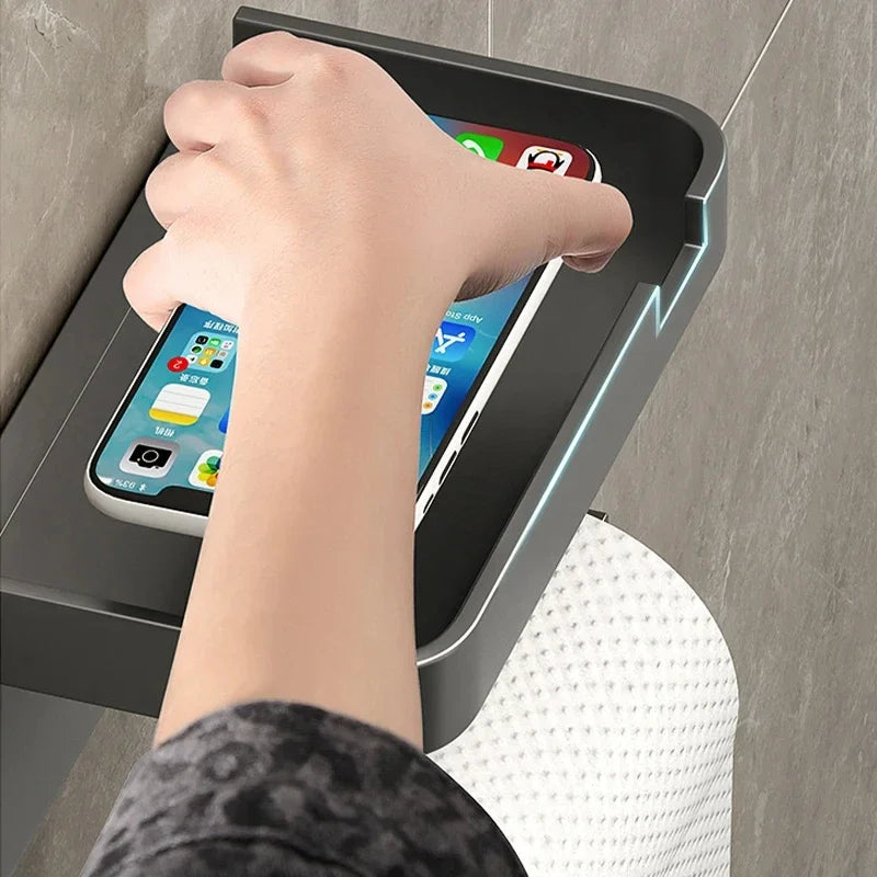 Toilet Paper Holder Plastic Storage Rack Kitchen Towel Placement Of Seasoning Bottles Bathroom Wall Roll Of Paper Phone Storage Oasis Select