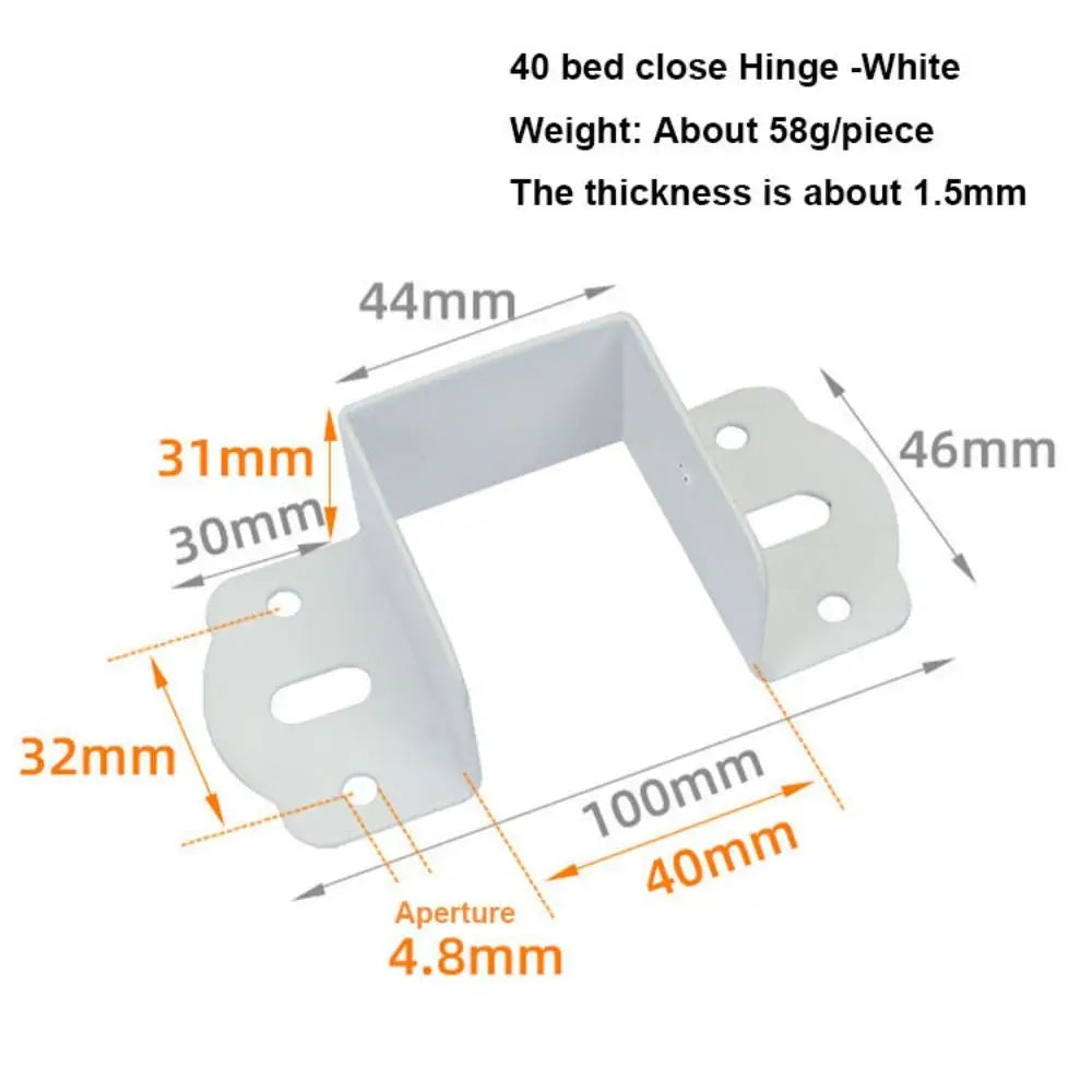 Thickened Bed & Furniture Hinges | 11 Styles with Screws