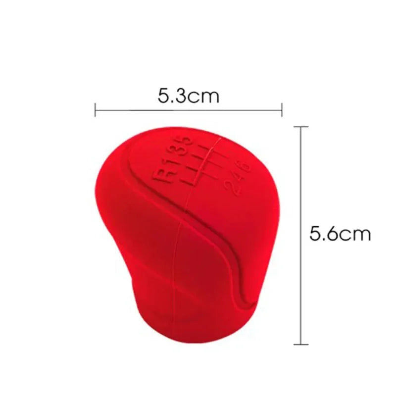 Car Silicone Gear Shift Knob Cover Gear Shift Non-Slip Grip Handle Protective Covers Manual 5 6-speed Car Interior Accessories Oasis Select
