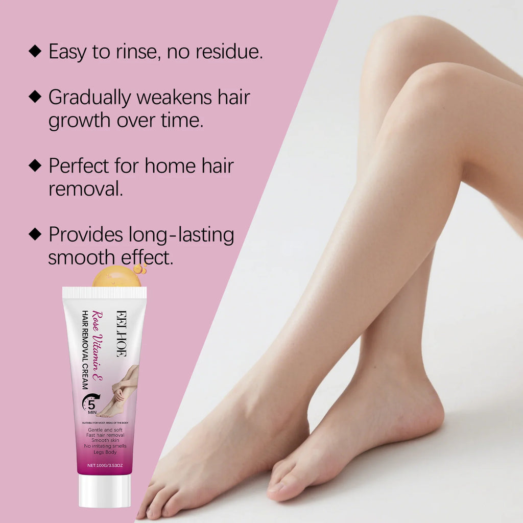 Eelhoe Gentle Hair Removal Cream – Painless & Smooth 100g Hair Removal Cream Oasis Select