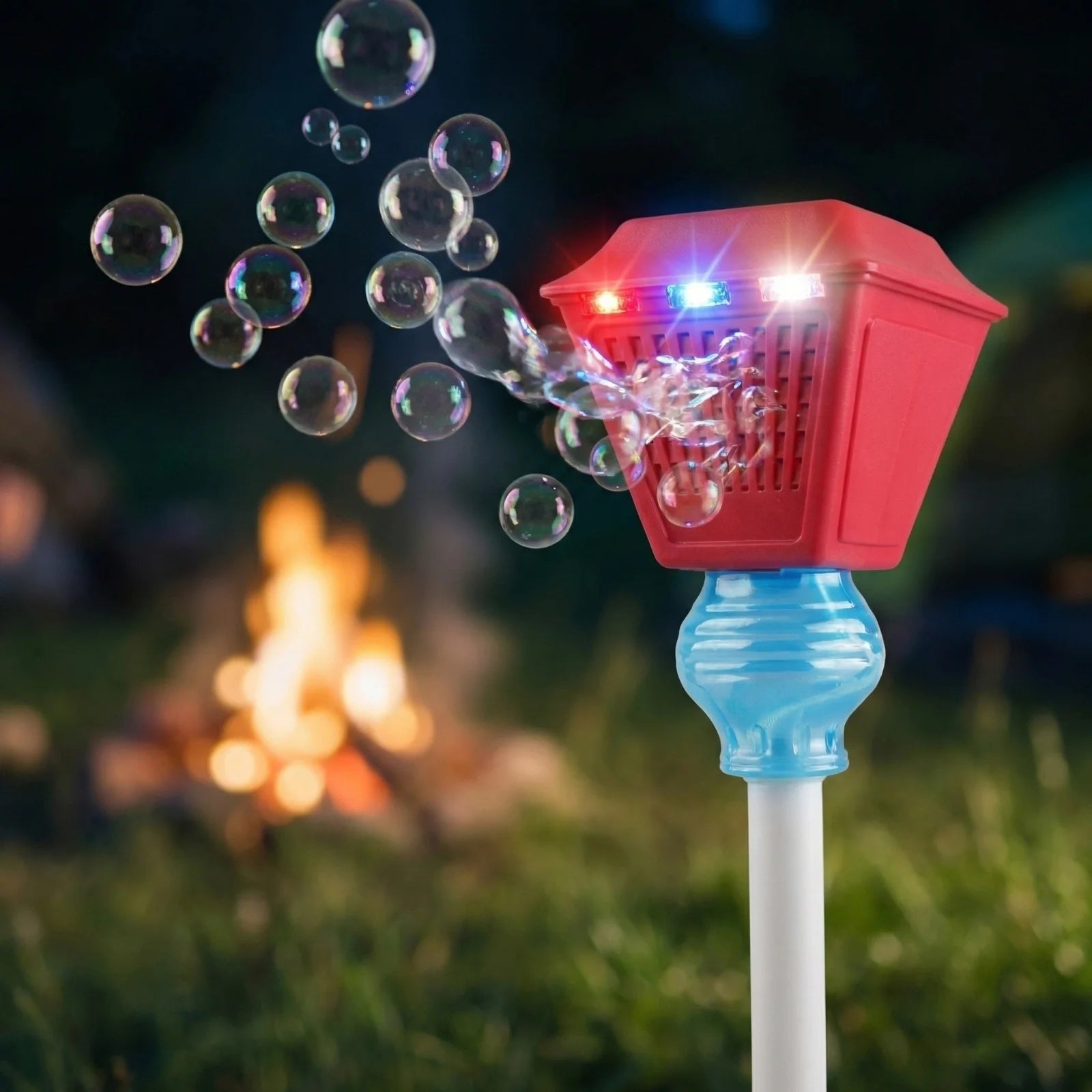 Electric Street Lamp Bubble Machine with LED Lights & Sound Bubble Machine Toy Oasis Select