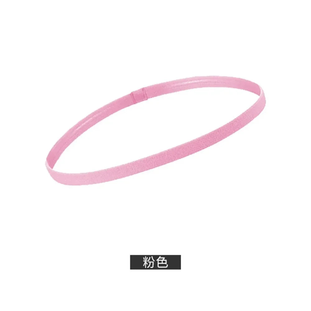 1/4Pcs Women Men Yoga Hair Bands Sports Fitness Headband Girls Sport Anti-slip Elastic Rubber Sweatband For Football Running Oasis Select 1pc-pink