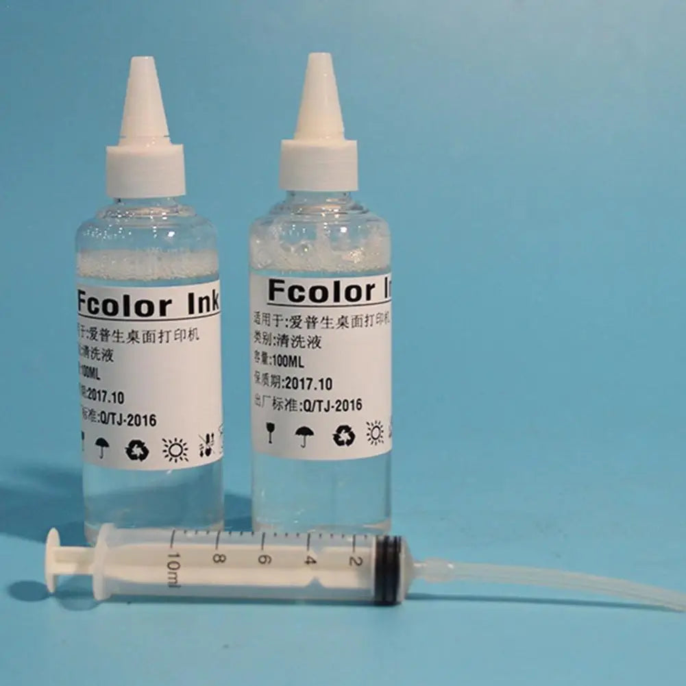 100ml Printer Head Nozzle Cleaning Solution Kit with Syringe