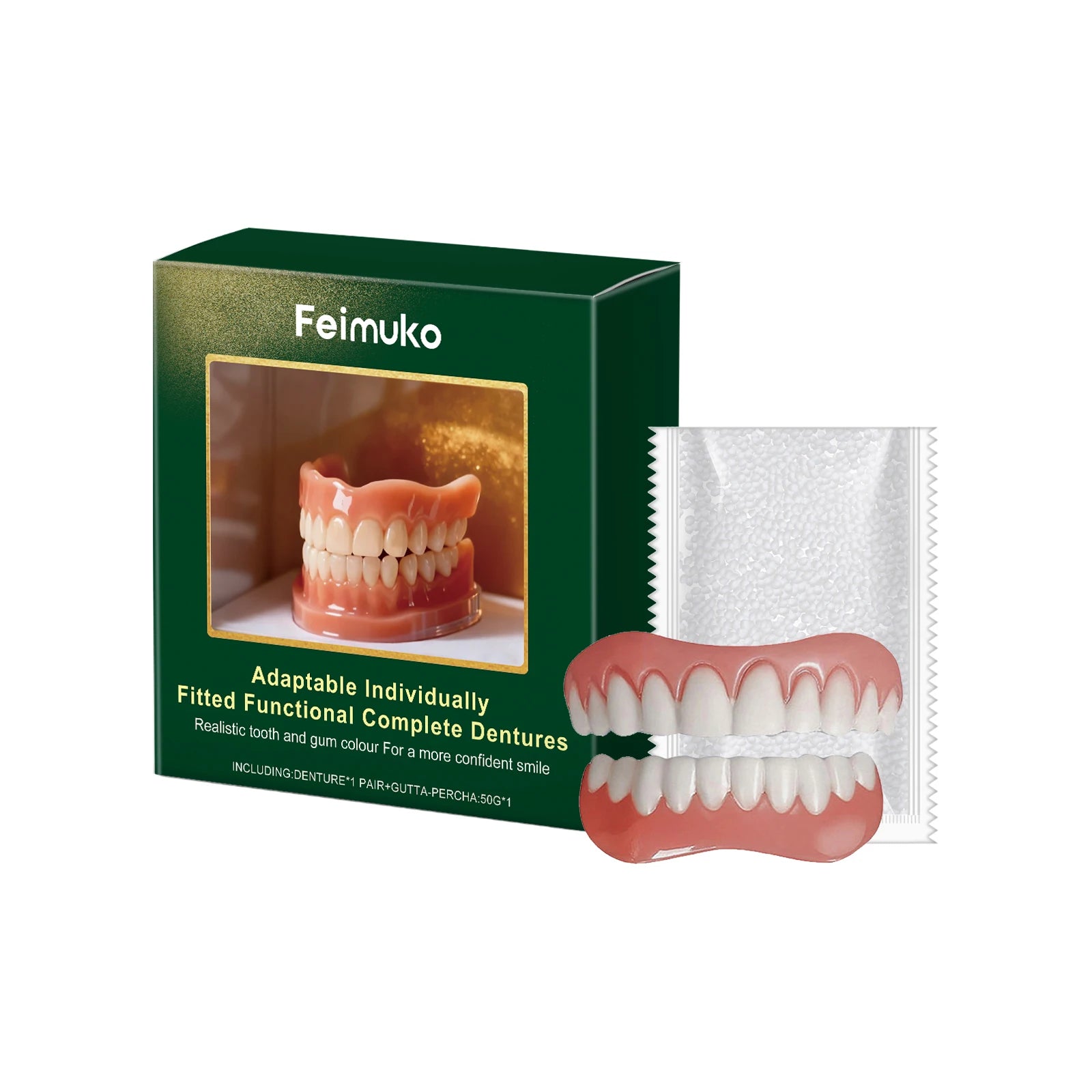 Moldable Denture Silicone Kit – Temporary False Teeth Set Temporary Denture Kit Oasis Select 1 Set