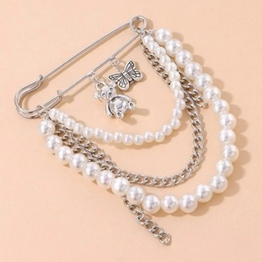 Silver Safety Brooch Pins Multi Holes Connectors DIY Charms Brooch With Holes Findings Accessories Shawl Adjuster Oasis Select