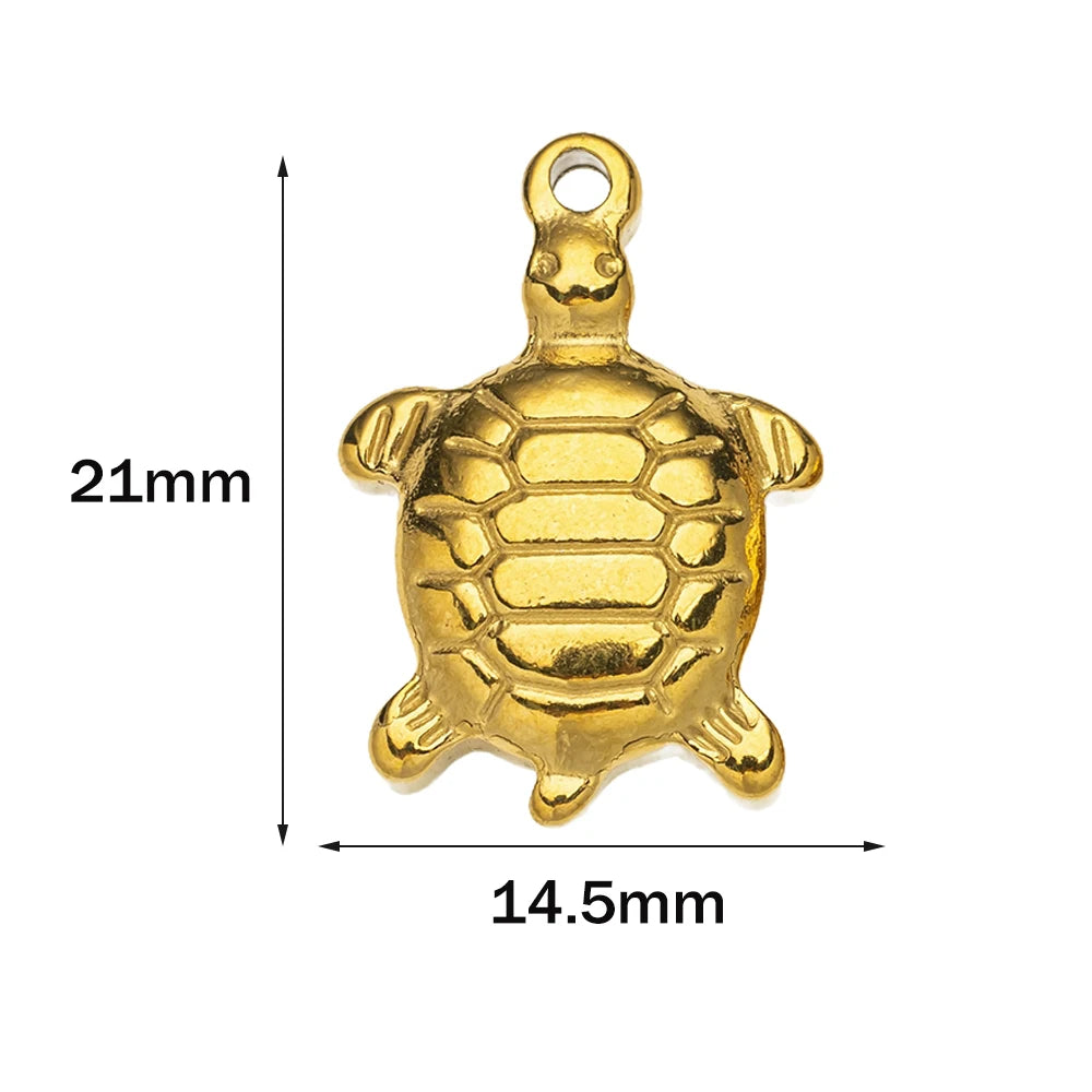 10pcs Stainless Steel Summer Beach Charms Starfish Seashell Conch Pendants for DIY Bracelet Necklace Earrings Jewelry Making Oasis Select Gold 14.5x21mm 10 Pieces