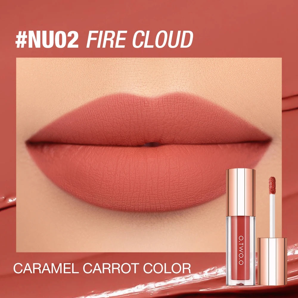O.TWO.O Matte Lip Glaze | 24H Waterproof Color-Locking Lip Tint