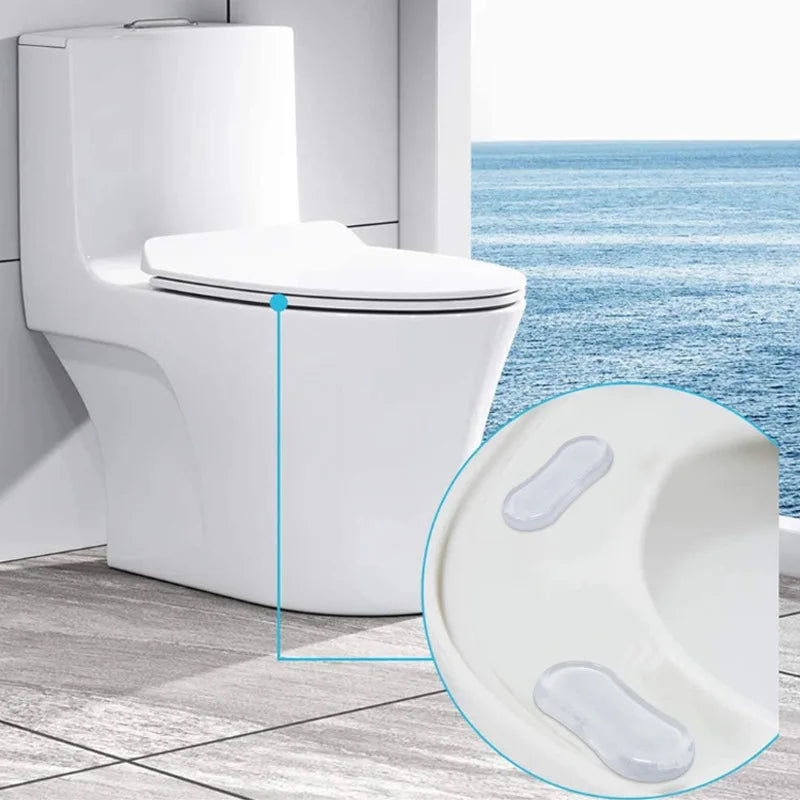 4PCS/Set Toilet Seat Bumper Anti-collision Cushioning Pads Self-adhesive Anti-slip Cushioning Mat for Bathroom Accessories Oasis Select
