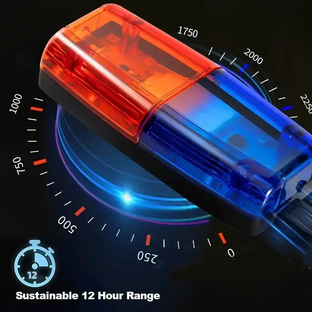 LED Shoulder Warning Light Red Blue Police Shoulder Clip Light Sanitation Worker Safety Patrol Alarm Flash Signal Strobe Lamp Oasis Select