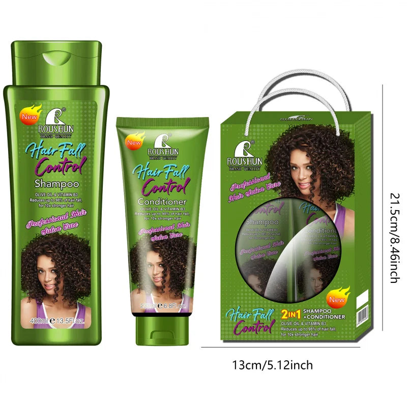 ROUSHUN Olive Shampoo & Conditioner Set | Nourishing Hair Duo