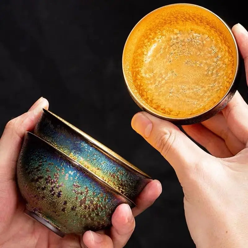 Real Gold Master Cup Large Building Cup Kiln Turned Gilded Cup High-end Household Use Oasis Select