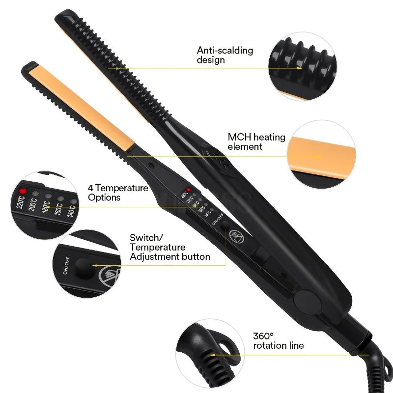 URGGU Pencil Flat Iron – Mini Hair & Beard Straightener