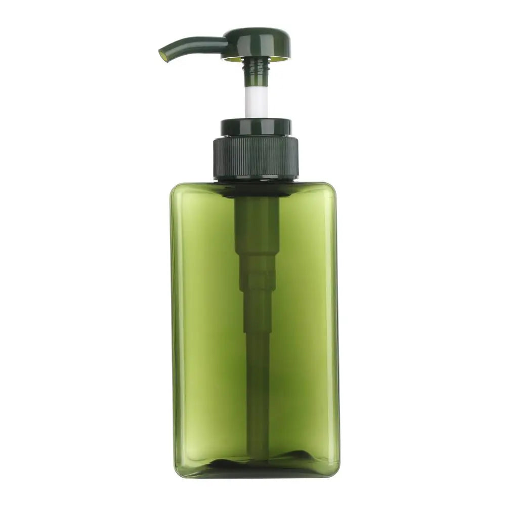 650ml Square Clear Bottle Liquid Soap Whipped Mousse Points Bottling Shampoo Lotion Shower Gel Pump Bottlesnding Soap Dispenser Oasis Select green-650ml