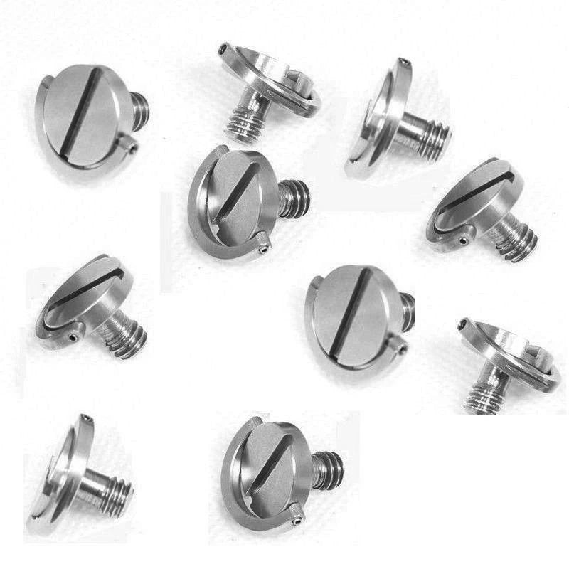 1/4" D-Ring Screws For DSLR Camera Tripod Monopod Quick Release Plate Folding D-Ring Adapter Bolt Camera Cage Rig Fixing Screws Oasis Select