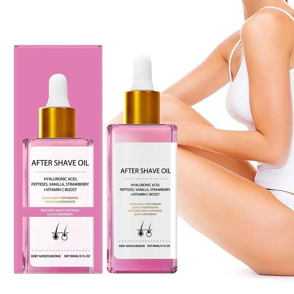 2PCS Strawberry & Vanilla Scent After Shave Oil ,Strawberry After Shave Oil Beauty Women For Smooth Skin Prevent Ingrown Hairs Oasis Select