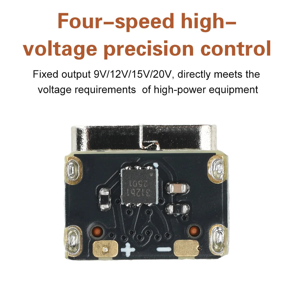 Mini Fast Charging Module PD QC Trigger 9V 12V 15V 20V Fixed Output for Smartphones Tablets In-Car Devices Universal Compatibili Oasis Select