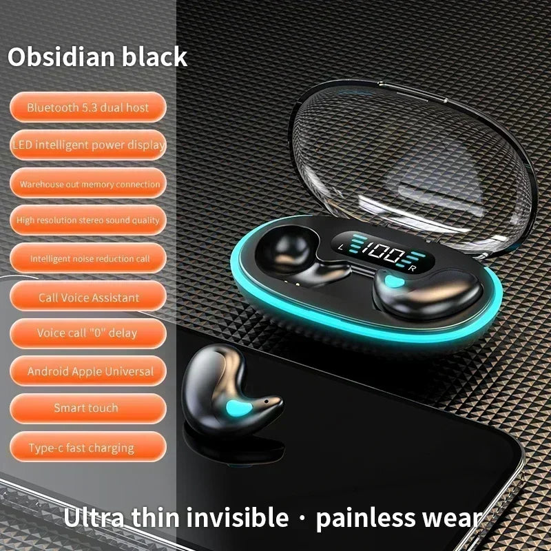 TWS Earphones Wireless Earphones Headphones Noise Reduction Sport Game Sleep Bluetooth Earbuds for all smartphones Oasis Select black