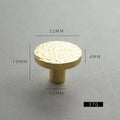 Nordic Solid Brass Furniture Knobs Golden Unique Pattern Cabinet Knobs and Handles Shoe Cabinet Bookcase Drawer Knobs Oasis Select Gold Large-32mm 1 piece
