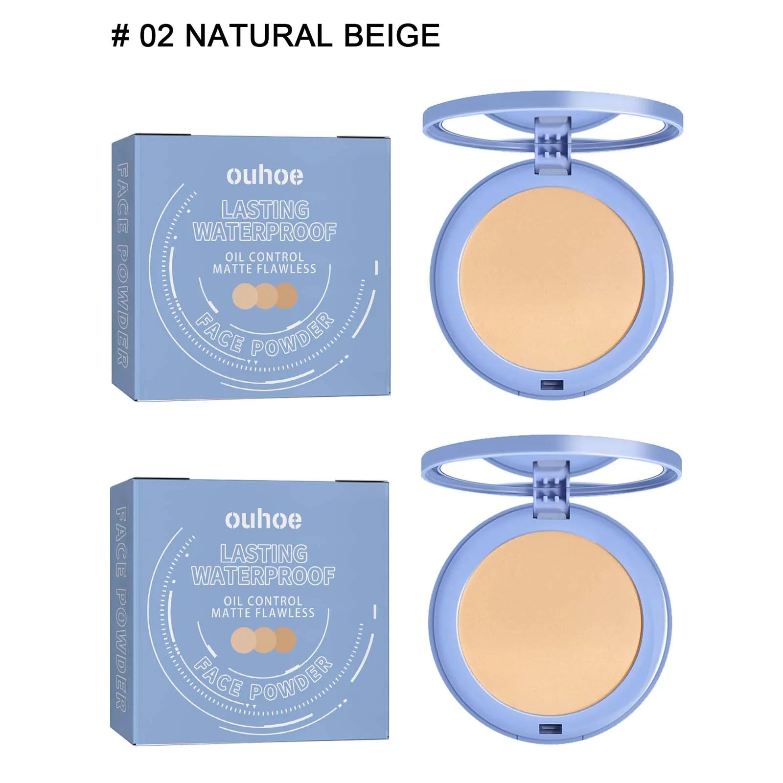 Matte Setting Pressed Powder – Oil Control, Full Coverage, All Skin Face Setting Powder Oasis Select 2Pc natural beige