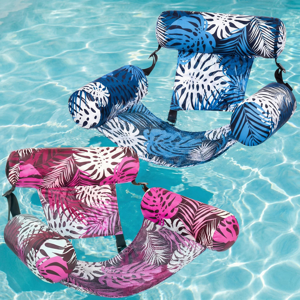 2pcs Heavy-Duty Inflatable Pool Chairs & Noodles – Blow-Up Lounge for Adults, Lake, Beach, Backyard Parties Pool Floating Chair Oasis Select 2pcs