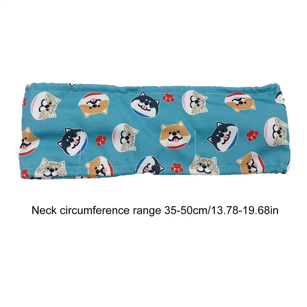 Pet Cooling Bandana Cooling Ice Scarf Breathable Towel Heatstroke Dogs Cats Ice Collar Cat Adjustable Collar Bib Pet Supplies Oasis Select 1PC