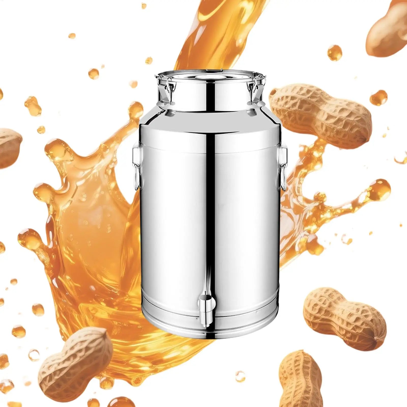 Grease Container for Kitchen 5L/9L/14L Stainless Steel Airtight Kitchen Utensils with Lid Airtight Storage Container for Beer Oasis Select