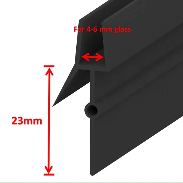 New Shower Door Seal Bath Screen Shower Strip Seal Or Screens Doors 4-6mm Glass Seals Gaps Home Improvement Oasis Select 23mm Gap B 1pcs 50cm For 4-6mm glass
