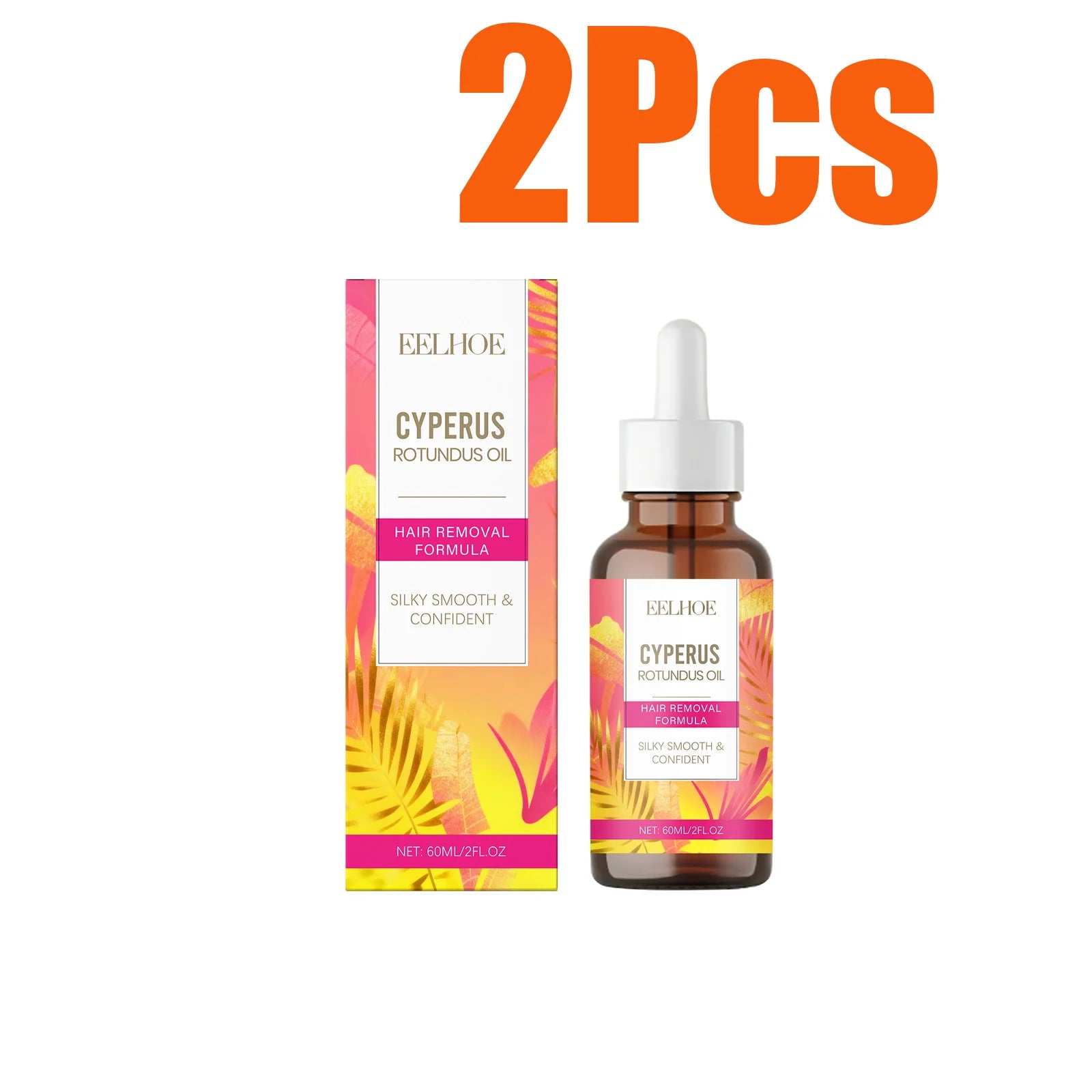 Cyperus Rotundus Oil Body Post Hair Removal Soothing Oil Hair Growth Inhibitor Depilatory After Epilation Care for Smooth Skin Oasis Select 2 x 60ml Boxed