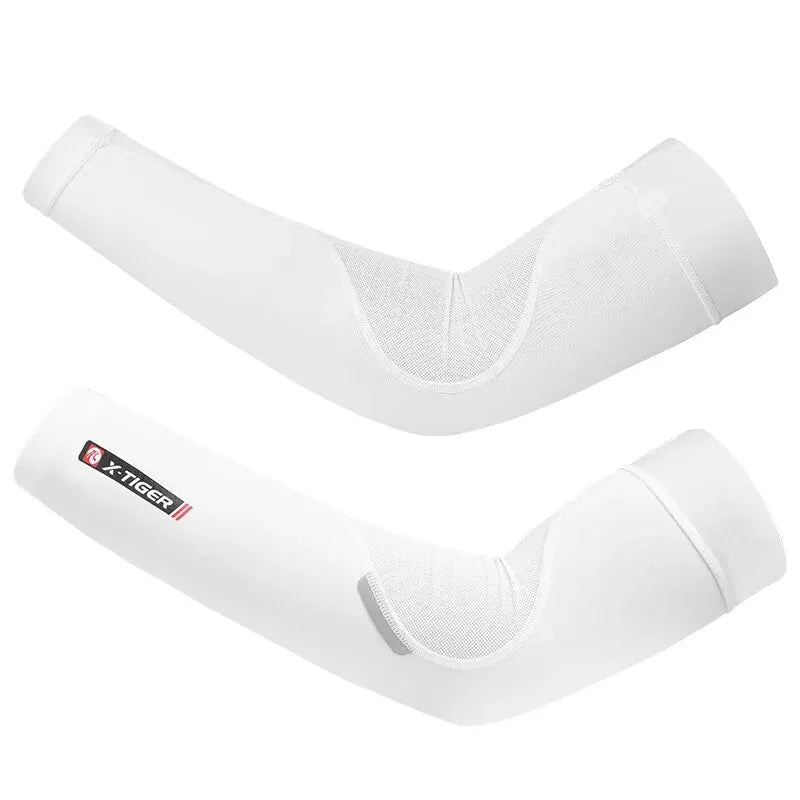 X-TIGER Breathable Arm Sleeve UV Protection Quick Dry Cycling Sport Ice Fabric Sunscreen Bands Elbow Pad Fitness Arm Sleeve Oasis Select XM-DPLT-LF3265-2 M