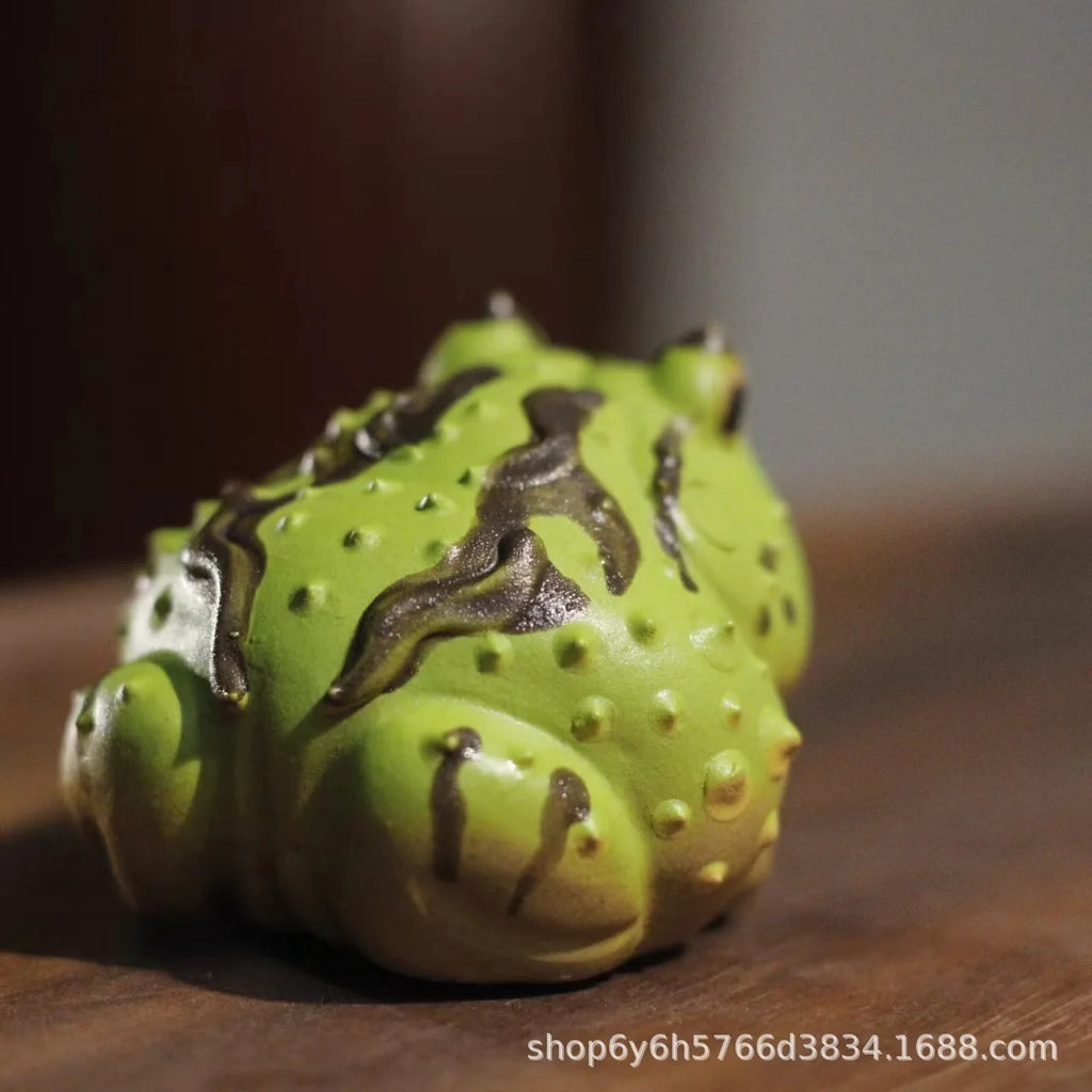 Tea Pet King Horned Frog Wealth-Attracting Frog Tea Play Fish Tank Landscaping Decoration Tea play Oasis Select