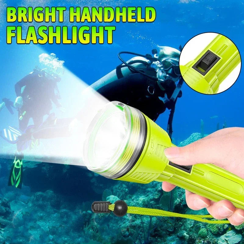 Scuba Diving Light High Lumen Underwater Diving Safety Flashlight Waterproof Submarine Dive Torch 1 Pack Oasis Select