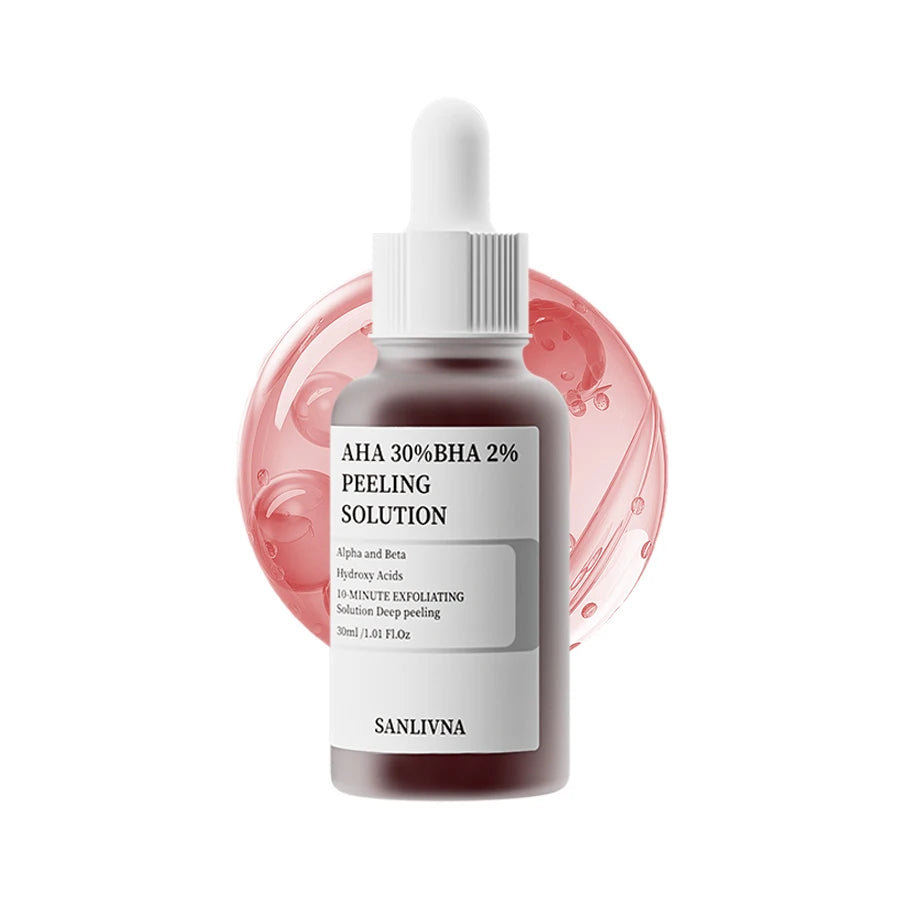 AHA 30% BHA 2% Hexapeptide Face Serum – Pore & Exfoliation Exfoliating Face Serum Oasis Select AHA 30 BHA 2 30ml