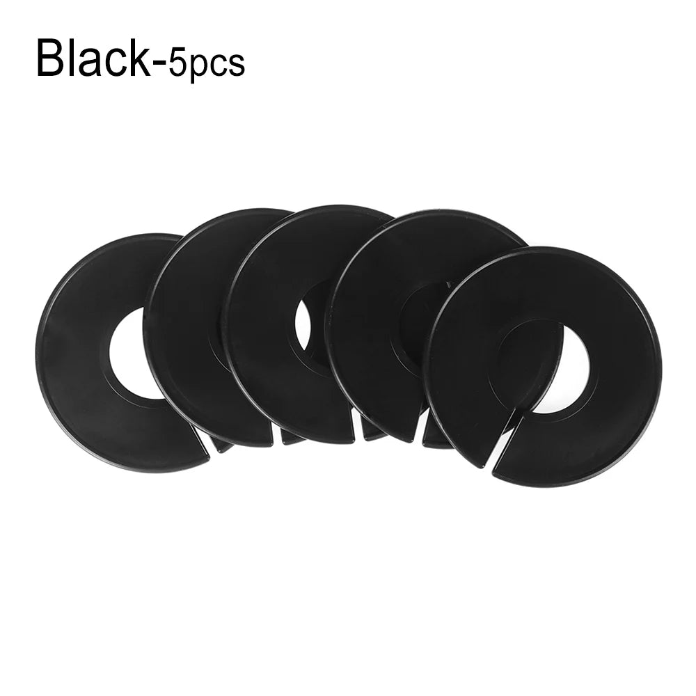 5/10PCS Round Hangers Closet Dividers DIY Clothing Size Dividers for Clothes Stores or Home White Blank Dividers Oasis Select black-5PCS