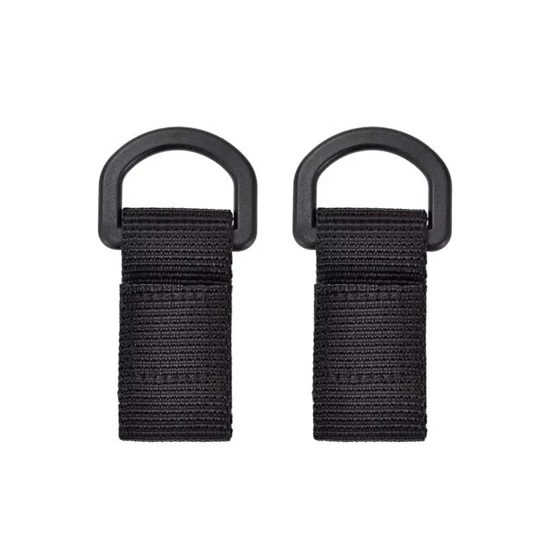 1/2pcs Ribbon Webbing Buckle Key Hook Clip Water Bottle Holder Climbing Carabiner Belt Backpack Hanger Hook Oasis Select 2pcs short-black