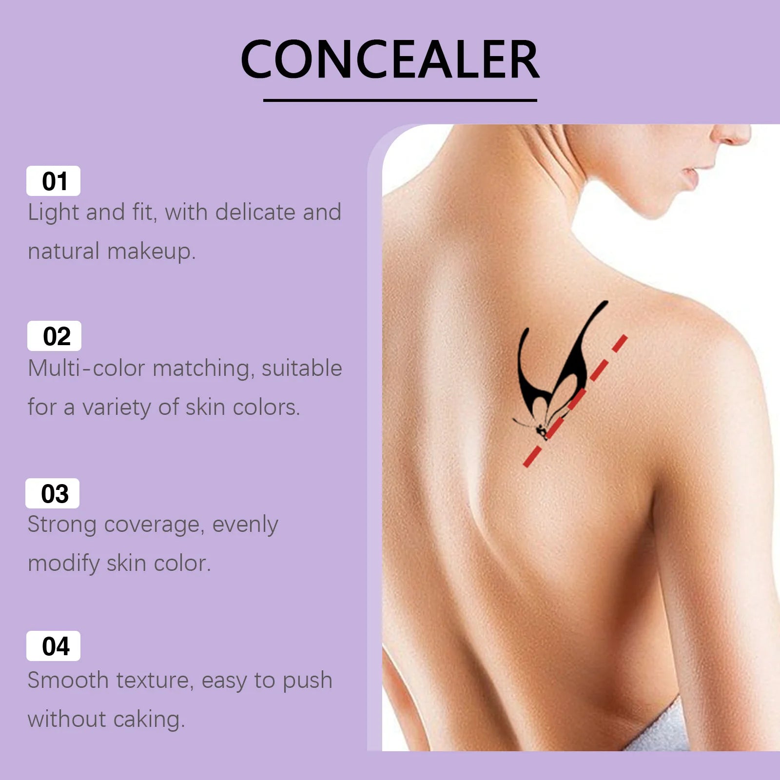 Soft Matte Cream Concealer Full Coverage Blemishes Wrinkles Tattoos Flawless Lasting Waterproof Sweatproof Cushion Foundation ﻿ Oasis Select