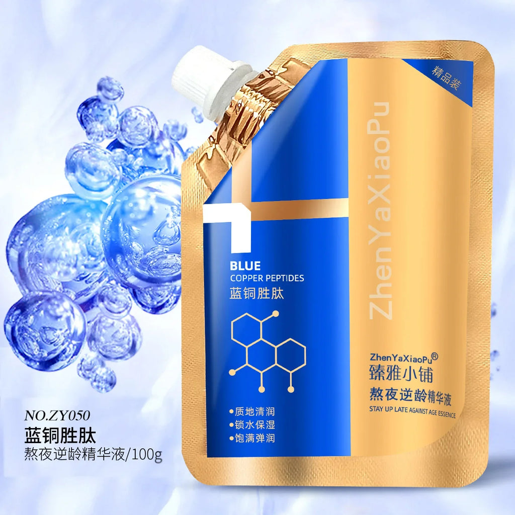100ml Blue Copper Peptide Facial Serum Anti Wrinkle Fine Lines Snake Venom Peptide Essence Oasis Select Blue copper peptide