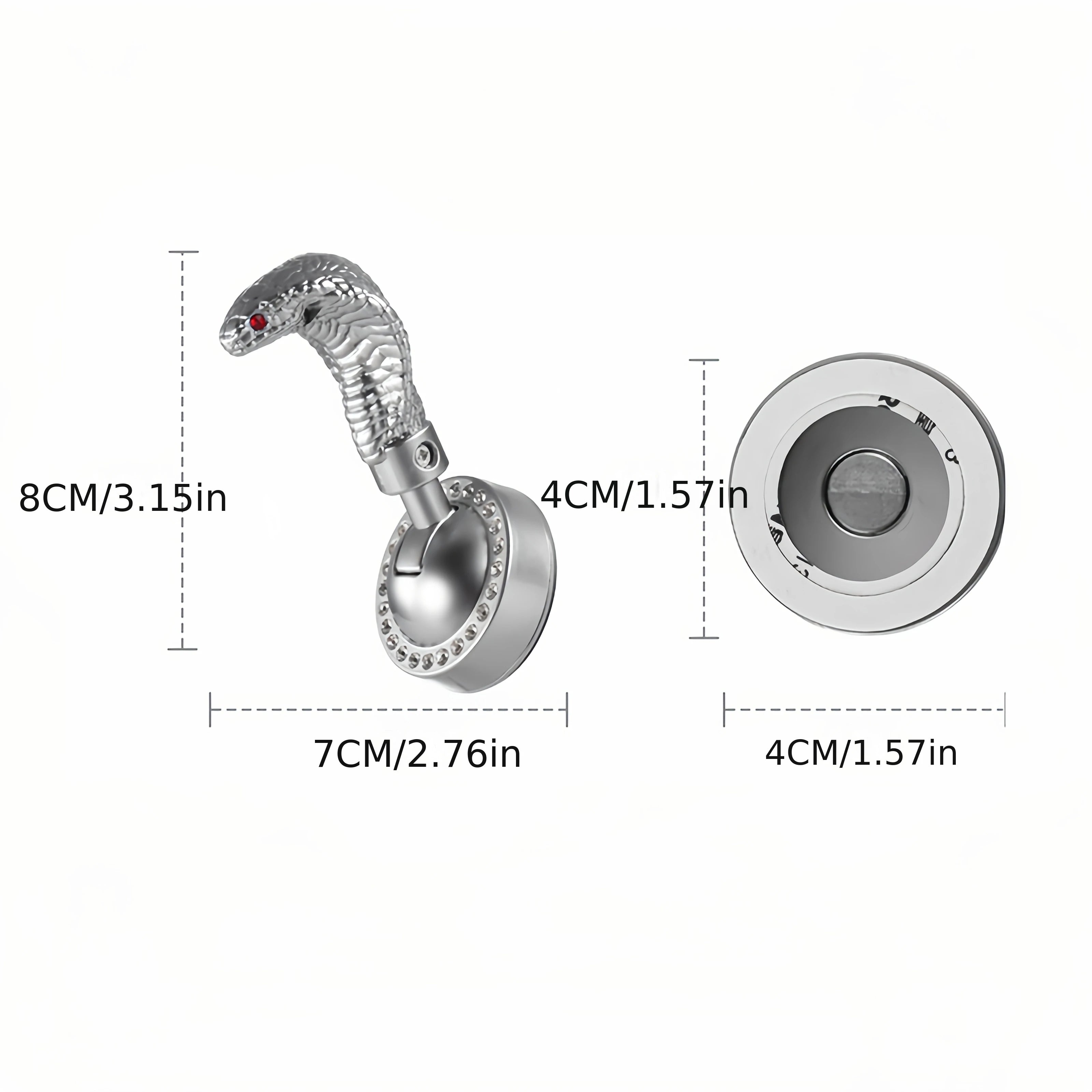 Metal Snake Car Push Start Button Cover | Alloy Joystick Decor