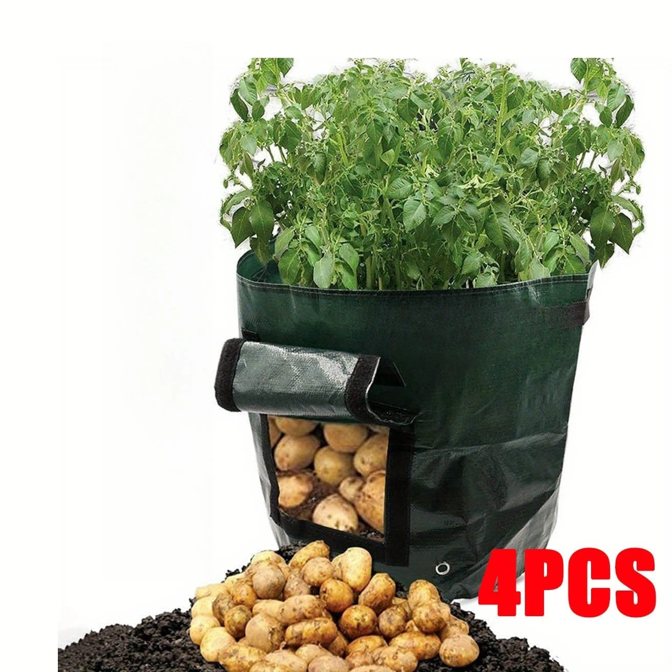 4PCSPotato Planting Bag,Breathable for Horticultural Cultivation of Vegetables and Fruits,Used for Planting Potatoes and Carrots Oasis Select