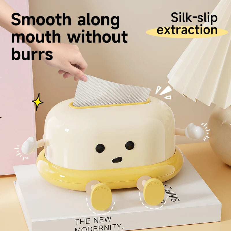 Creative Napkin Dispenser Tissue Case With Spring Structure Fashionable Napkin Dispenser Bathroom Paper Towel Stand Elegant Oasis Select