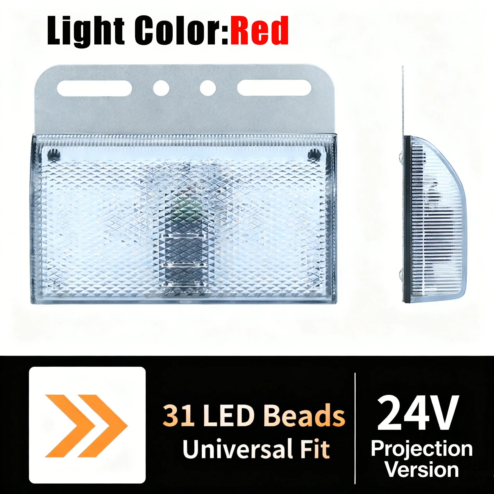 12V-24V 31-LED Side Marker Light | Truck Trailer Turn Signal