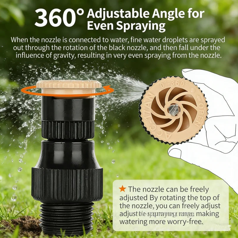 360° Adjustable Spike Dripper Sprinkler | Garden Irrigation