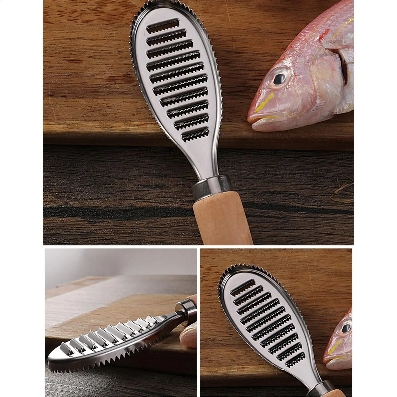 Stainless Steel Fish Scales Removal Grater brush Cleaning Peeler Scraper bone scaler Tools Fast Cleaner Skin Brush Peeler Oasis Select