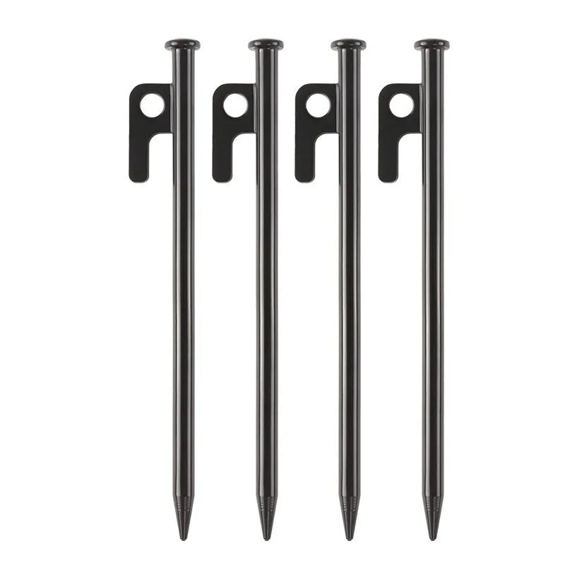 Forged Steel Tent Pegs Outdoor Camping Tent Nail Anti-bending Heavy Duty Canopy Tent Stake Sky Screen Steel Ground Nails Oasis Select